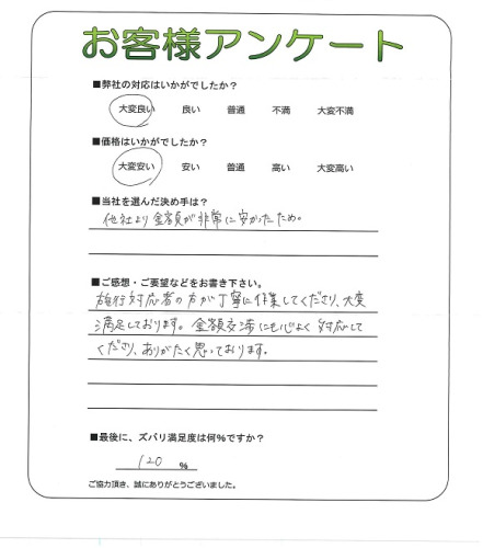 工事の感想を聞かせてください。