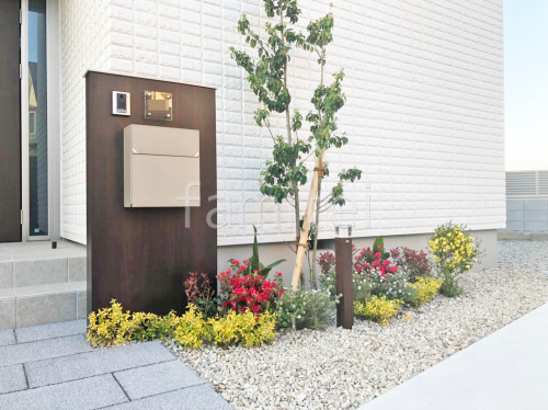 門柱 LIXIL ファンクション門袖 郵便受けポスト フラット横型