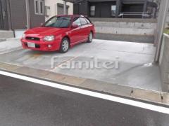 駐車場ガレージ 土間コンクリート 化粧砂利目地