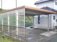 木製調積雪カーポート YKKジーポート 積雪100cm対応 横2台