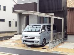 カーポート YKKレイナポート1台 ベランダ屋根 YKKヴェクター2階 積雪50cm対応
