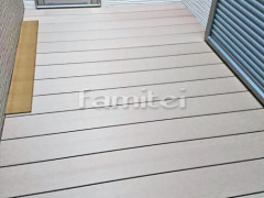 人工木材ウッドデッキ  雨除け屋根 カーポート