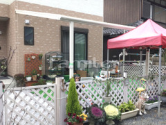 雨除け屋根 YKKヴェクターテラス1階