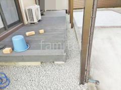 防犯砂利敷き バラス砕石 防草シート加工