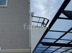 2階ベランダ屋根 YKKAP ソラリアR アール屋根 スタンダード 壁付