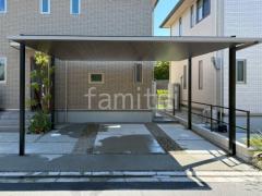 施工例画像:カーポート2台(ワイド) 三協アルミ FII